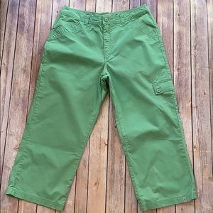 Royal Robbins Capri pants lime green size 12